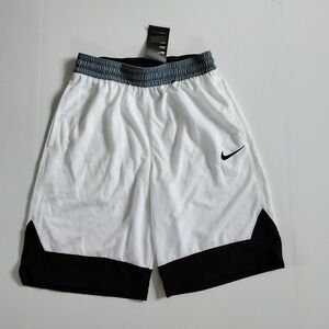 Nike Dry Basketball Shorts Mens Small White Black Dri-FIT AJ3914-101 NEW